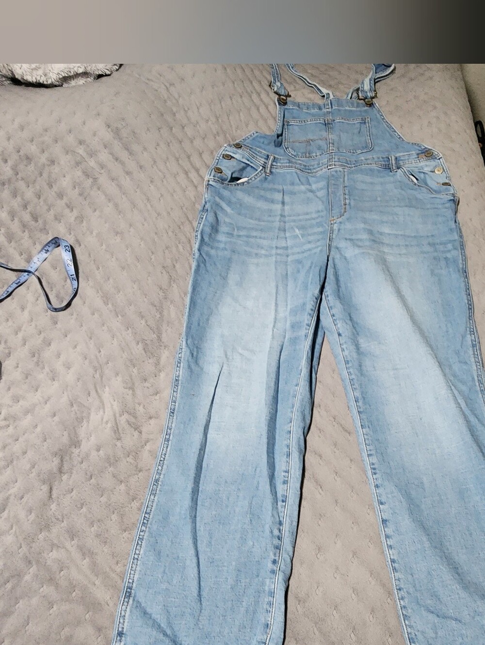 Sonoma Goods for Life Light Wash Denim Overalls Women’s Large